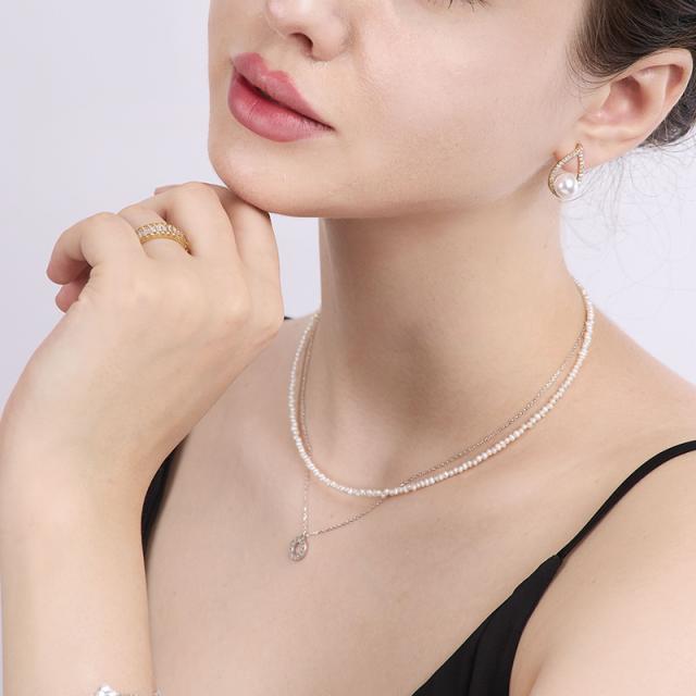 ネックレス パール シルバー925 ユニークパールネックレス (2mm/3mm/4mm/6mm) 韓国アクセサリー_5