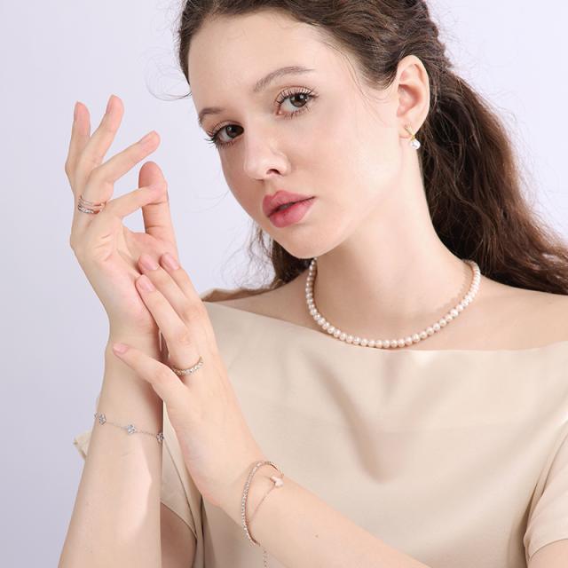 ネックレス パール シルバー925 ユニークパールネックレス (2mm/3mm/4mm/6mm) 韓国アクセサリー_7