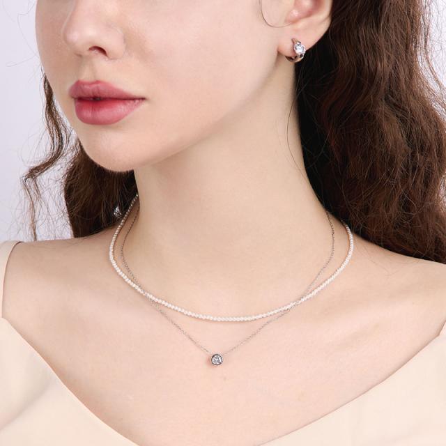 ネックレス パール シルバー925 ユニークパールネックレス (2mm/3mm/4mm/6mm) 韓国アクセサリー_12