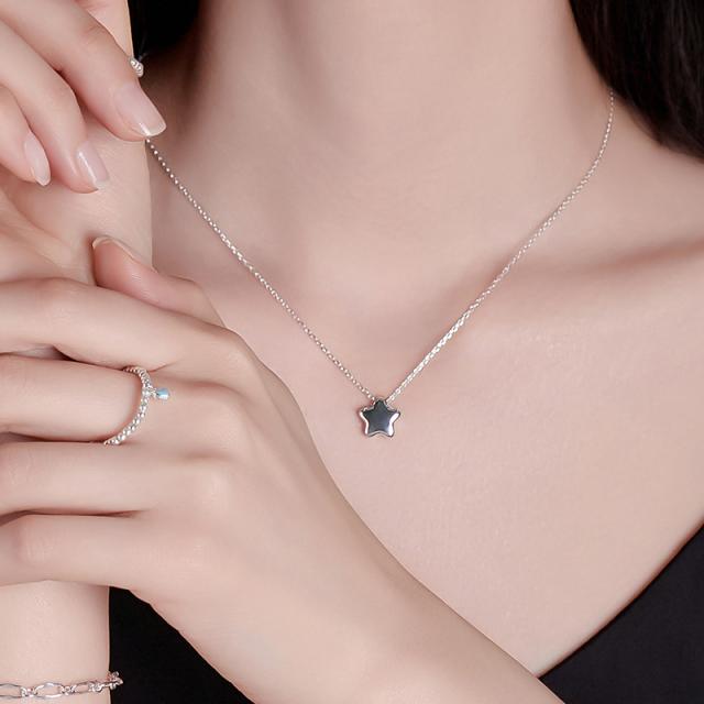 ネックレス シルバー925 シンプルポイント ネックレス (5種) 韓国アクセサリー_7