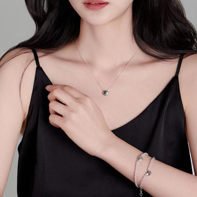 ネックレス シルバー925 シンプルポイント ネックレス (5種) 韓国アクセサリー_2