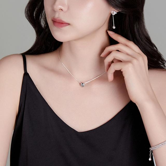 ネックレス シルバー925 シンプルポイント ネックレス (5種) 韓国アクセサリー_4