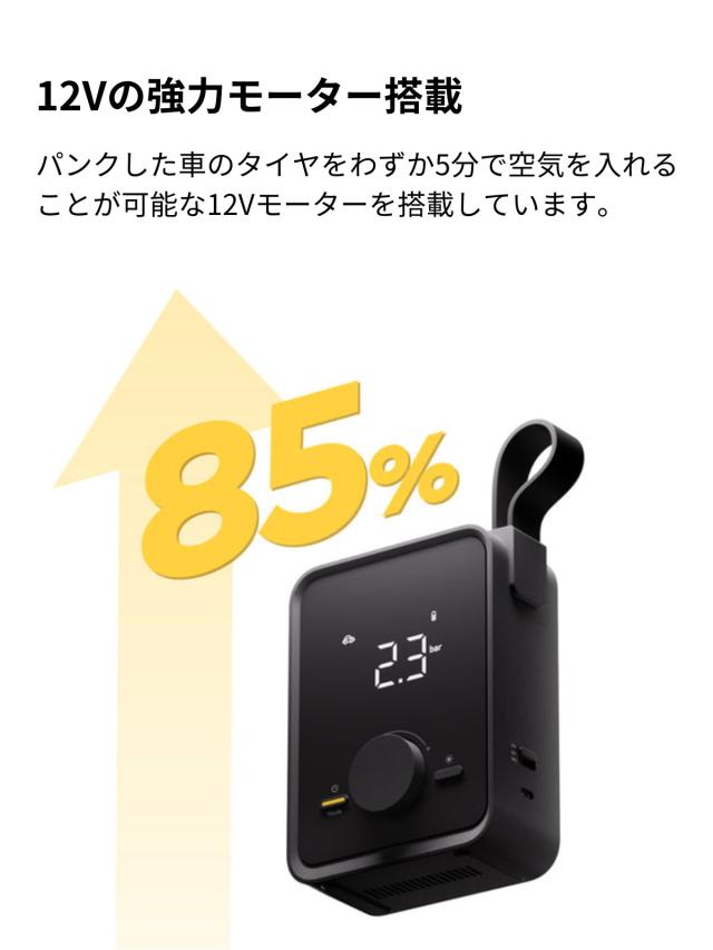 HOTO エアポンプ Pro 12V 電動 空気入れ 充電式 空気抜き 大容量バッテリー 圧力測定 入れすぎ防止 自動停止 LEDライト 冷却 4種類ノズル 誕生日プレゼント 男性 父 彼氏 プレゼント 父の日 車 自転車 バイク ボール アウトドア ボード 電動空気入れ タイヤ 空気ポンプ