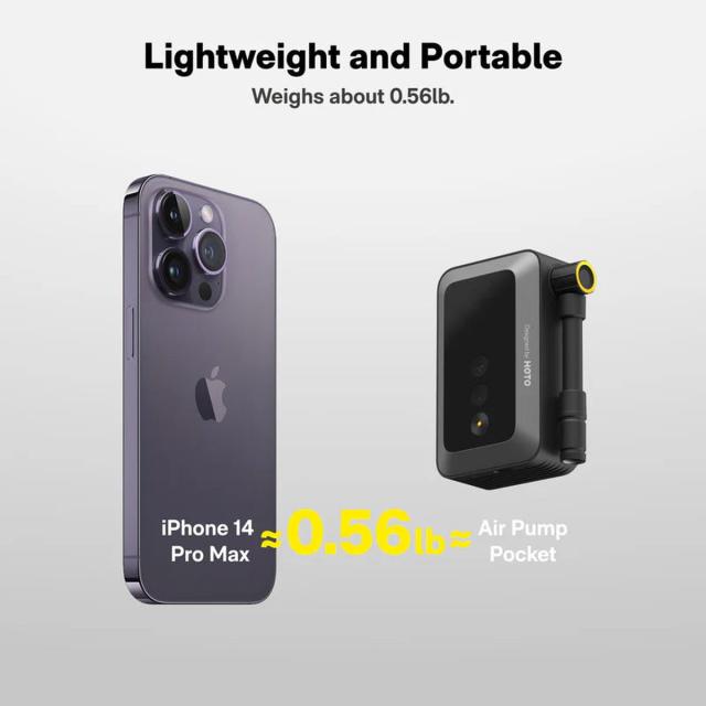 HOTO エアポンプ Pocket 電動 空気入れ USB充電式 Type-C 軽量 強力 空気抜き 携帯式 2000mAh大容量バッテリー デジタルディスプレイ 誕生日プレゼント 男性 父 彼氏 プレゼント 父の日 車 自転車 バイク ボール アウトドア ボード 電動空気入れ タイヤ 空気ポンプ