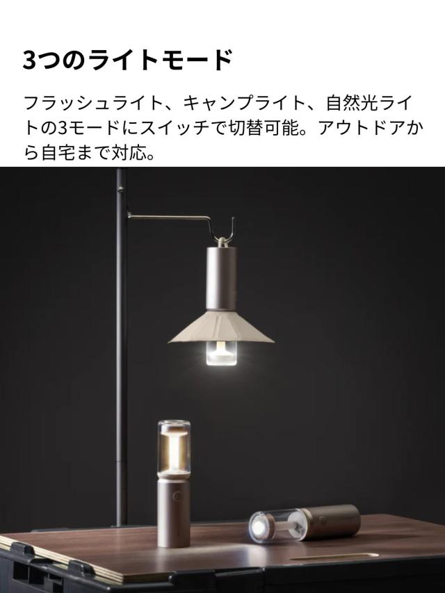 HOTO キャンピングライト 充電式 キャンプライト 小型 軽量 携帯 3つ照明モード 3100mAh 大容量 バッテリー 最大180ルーメン 8-50時間点灯 ポータブル 折りたたみ式ランプシェード 隠しフック Type-C充電 誕生日プレゼント 男性 父 彼氏 プレゼント 父の日 懐中電灯 防災_1