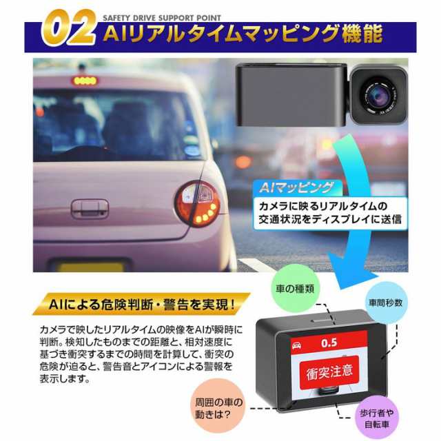 MINIEYE ドライブレコーダー AI搭載 安全装置付き 衝突予防システム