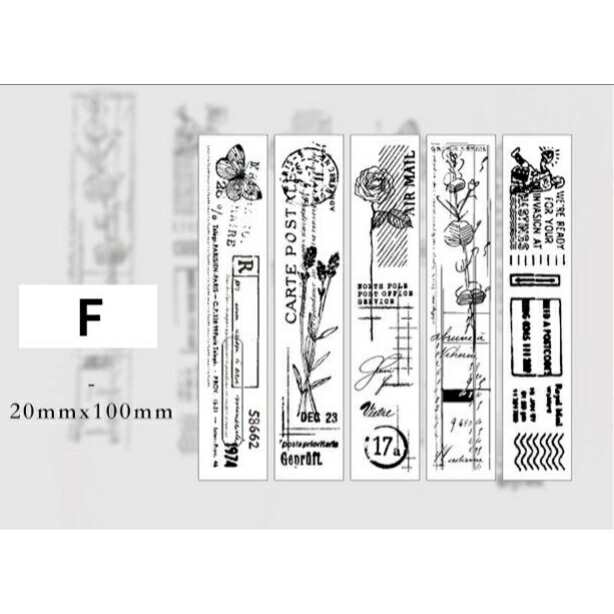 ゴムスタンプセット(hk2) ハンコ 便箋本付き ヴィンテージ スタンプ