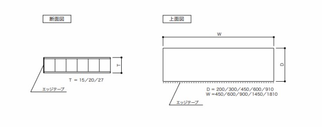 南海プライウッド 棚板 アートランバーOタイプ アッシュウォールナット 20×300×900mm O20-13-AJ - 2