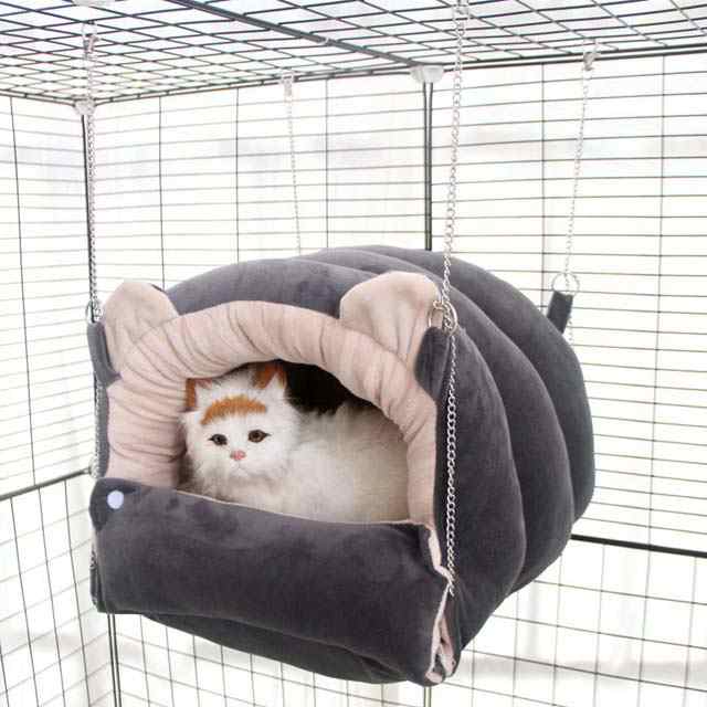 キャットハンモック 猫 ハンモック メッシュ 吊り下げ 猫用ハンモック ペット ベッド 室内 洗える 大判