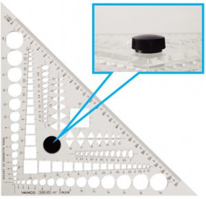 バンコ 三角定規45° テンプレートプラス 建築士 設計製図の通販はau