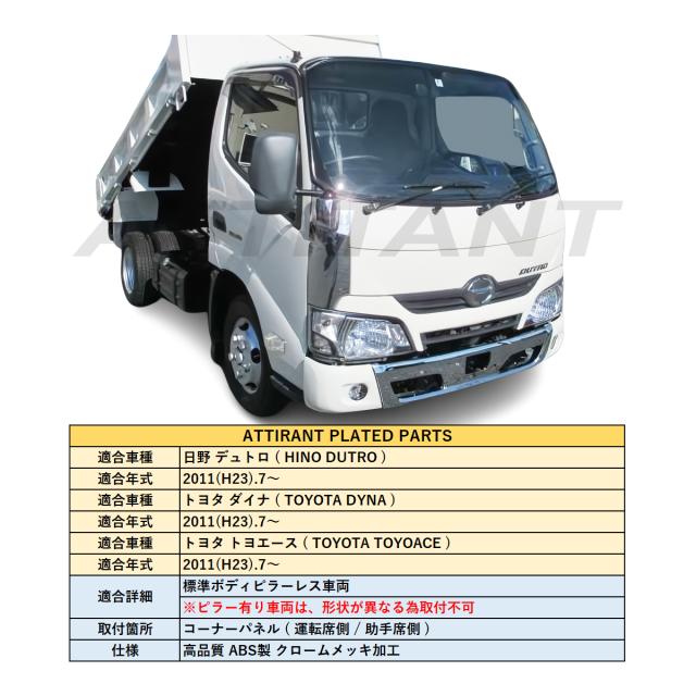 トヨはやりっ子 標準尺度 鏡面 メッキ 隅っこダイアログボックス ピラー皆無専用 働き掛ける仕かける 高品質 ABS 2011(H23).7〜