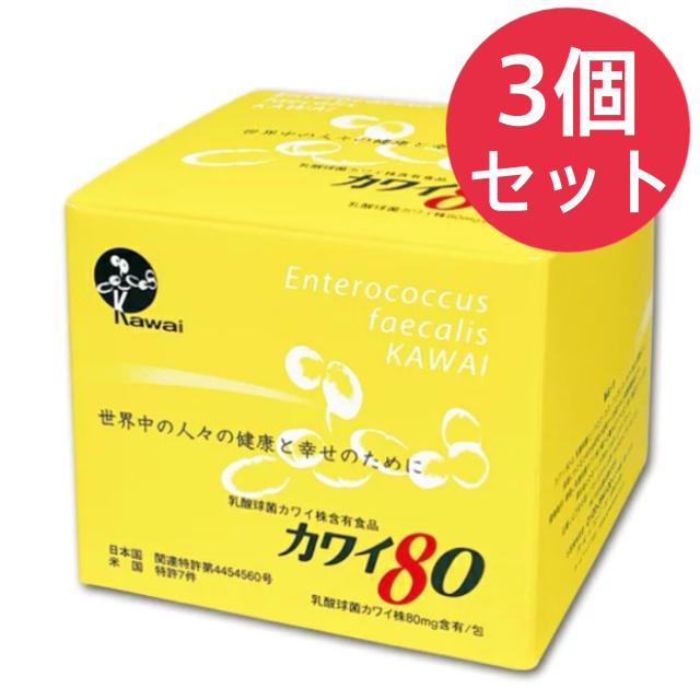 カワイ80 乳酸球菌カワイ株80ｍｇ含有食品 １００包入【3個セット】