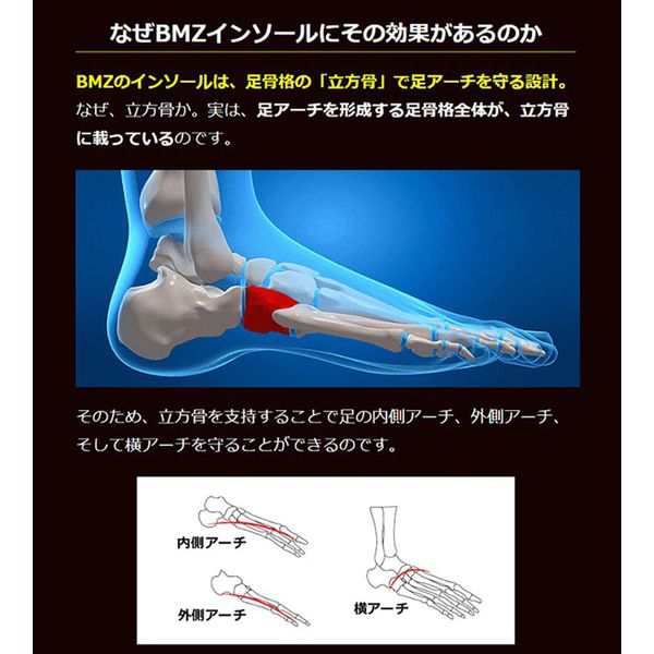 ストライカーエア BMZ インソール ダークグレー 黒 25.0-26.0cm