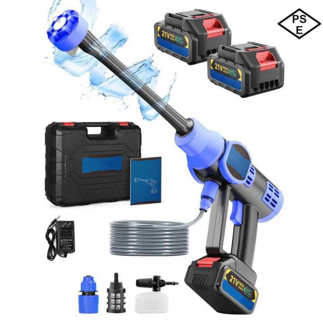 高圧洗浄機 コードレス 充電式 12MPa 600W 強力な噴射 8-10M 20000mAh 長時間持続 60-80分 コードレス高圧洗浄機 6合1多機能ノズル 自吸式 強力噴射 軽量 家庭用の通販は 12,190円
