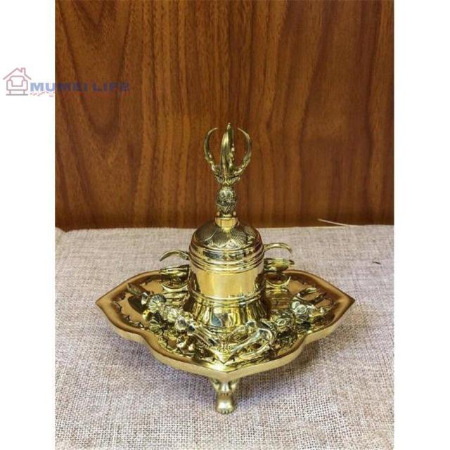 密教 法具 前具◆金剛鈴/金剛盤 五鈷杵 三鈷杵 独鈷杵 ５点セット 極上品 寺院用 FQ-13