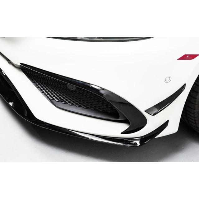 【FUTURE DESIGN】BENZ メルセデス・ベンツ A-Class W176 後期車 フロントバンパー用艶ありブラック リップスポイラー カナード B26_7