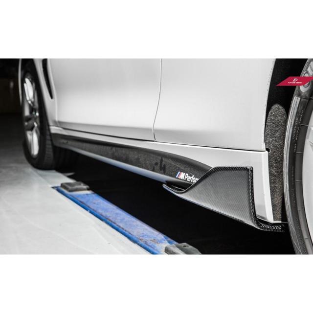 BMW 4シリーズ F32 F33 Mスポーツ サイドバンパー用カーボン サイドスカート サイドステージ スポイラー 本物DryCarbon ドライカーボン M-TECH FDGT_3