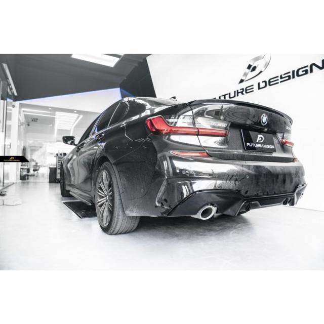 BMW 3シリーズ G20 G21 M-TECH Mスポーツ リアバンパー用ディフューザー パフォーマンス PF スタイル 艶あり黒 ２本出し マフラーの通販は 74,500円