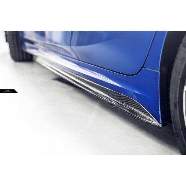 BMW 3シリーズ G20 G21 M-TECH Mスポーツ バンパー用サイドスカート スポイラー ステッジ 本物DryCarbon ドライカーボン パフォーマンス PF スタイル