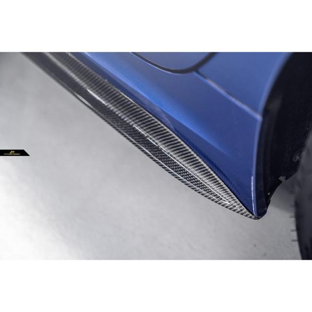 BMW 3シリーズ G20 G21 M-TECH Mスポーツ バンパー用サイドスカート スポイラー ステッジ 本物DryCarbon ドライカーボン パフォーマンス PF スタイル_3
