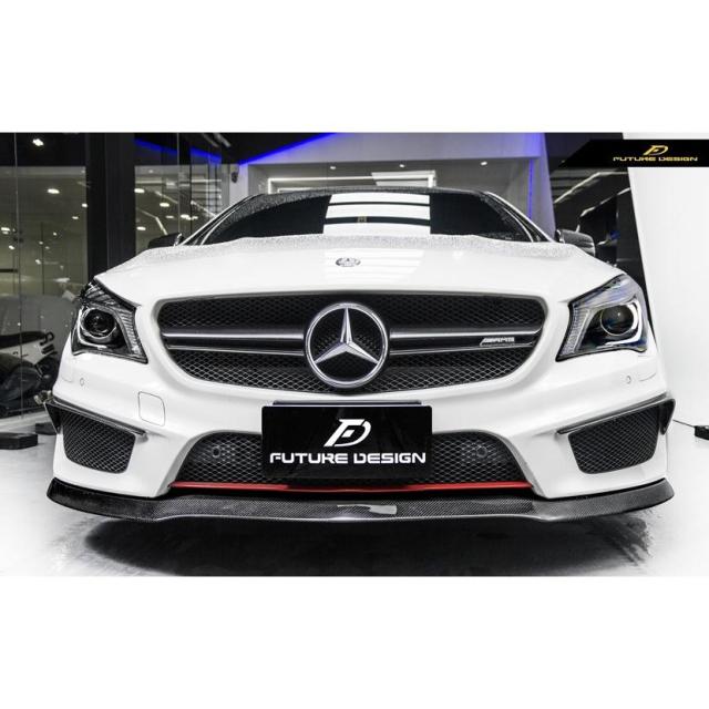 BENZ ベンツ CLAクラスW117 CLA45フロントバンパー用カーボン リップスポイラー 本物DryCarbon ドライカーボン CLA45 AMG_1