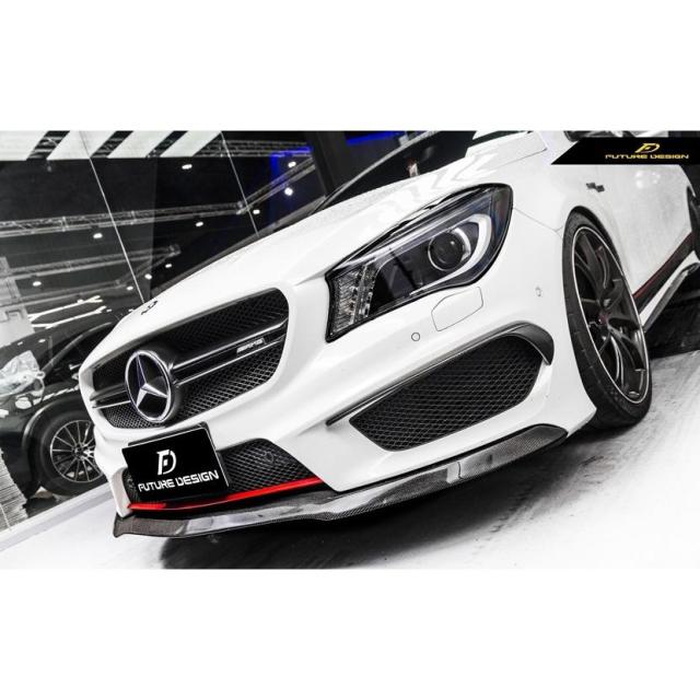 BENZ ベンツ CLAクラスW117 CLA45フロントバンパー用カーボン リップスポイラー 本物DryCarbon ドライカーボン CLA45 AMG_4