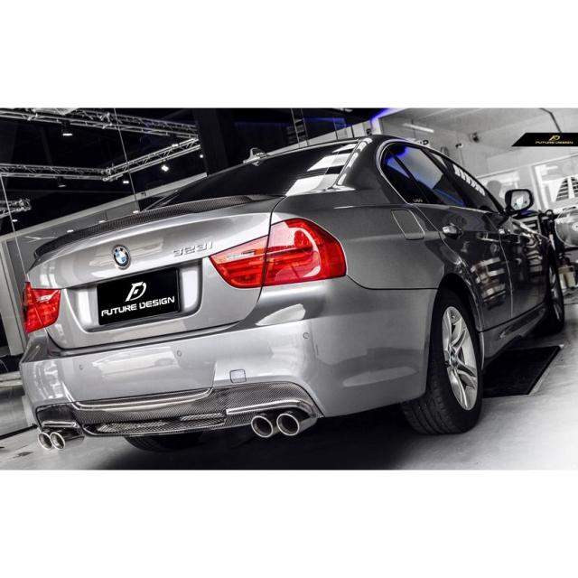 BMW 3シリーズ E90 セダン E91 ツーリング Mスポーツバンパー用リアディフューザー 本物Carbon カーボン_2