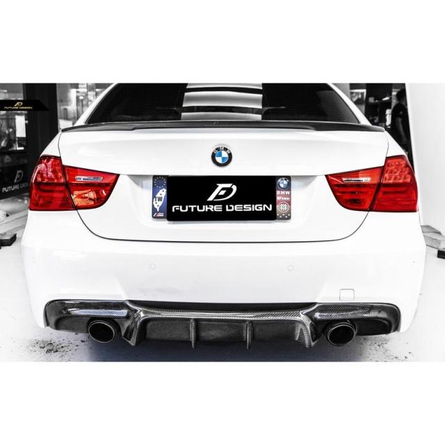 BMW 3シリーズ E90 セダン E91 ツーリング Mスポーツバンパー用リアディフューザー 本物Carbon カーボン_1