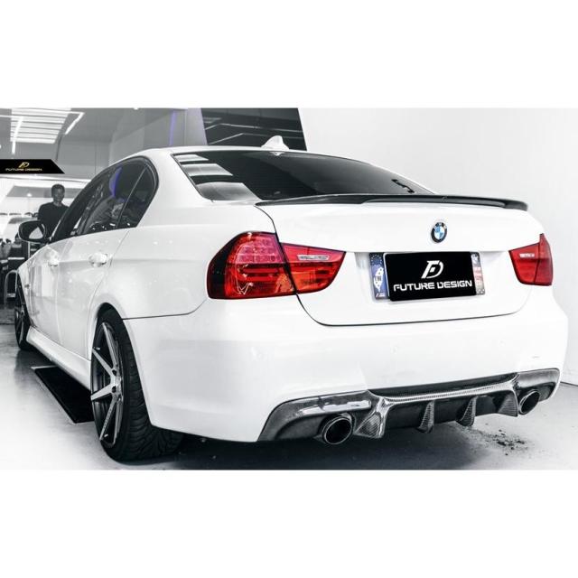 BMW 3シリーズ E90 セダン E91 ツーリング Mスポーツバンパー用リアディフューザー 本物Carbon カーボン_2