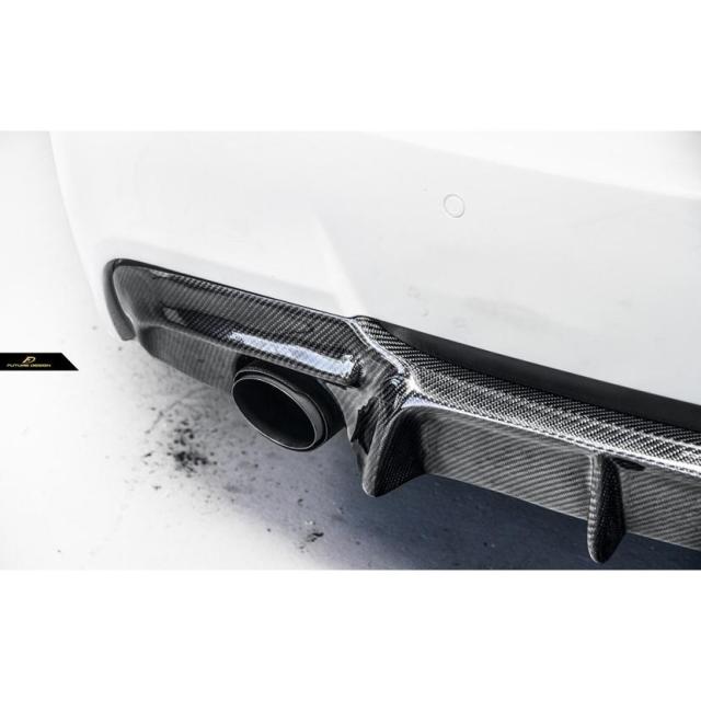 BMW 3シリーズ E90 セダン E91 ツーリング Mスポーツバンパー用リアディフューザー 本物Carbon カーボン_4