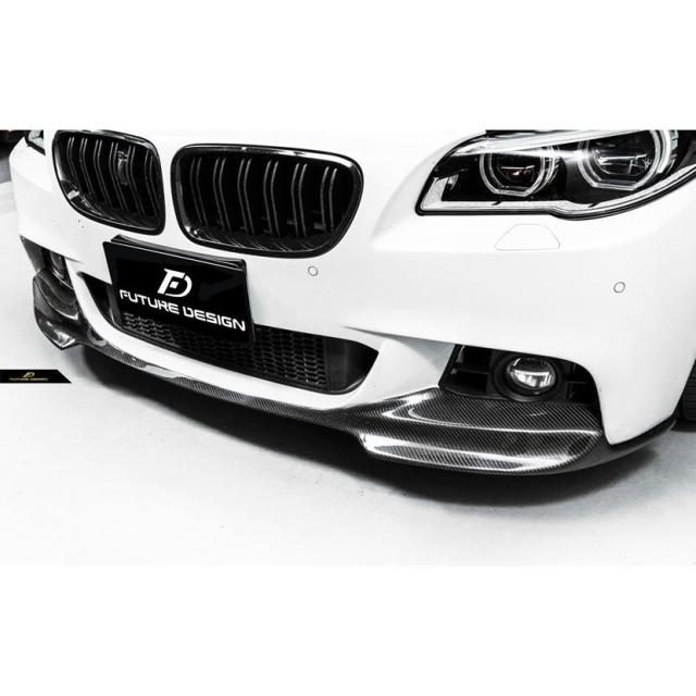 BMW 5シリーズ F10 セダン F11 ツーリング Mスポーツ フロントバンパー用リップスポイラー 本物カーボン Carbon パフォーマンス VORS スタイル_6