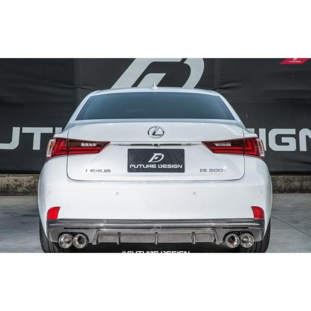 LEXUS IS250 IS350 IS300h IS200t F-SPORTバンパー専用 リアディフューザー 本物Carbon カーボン