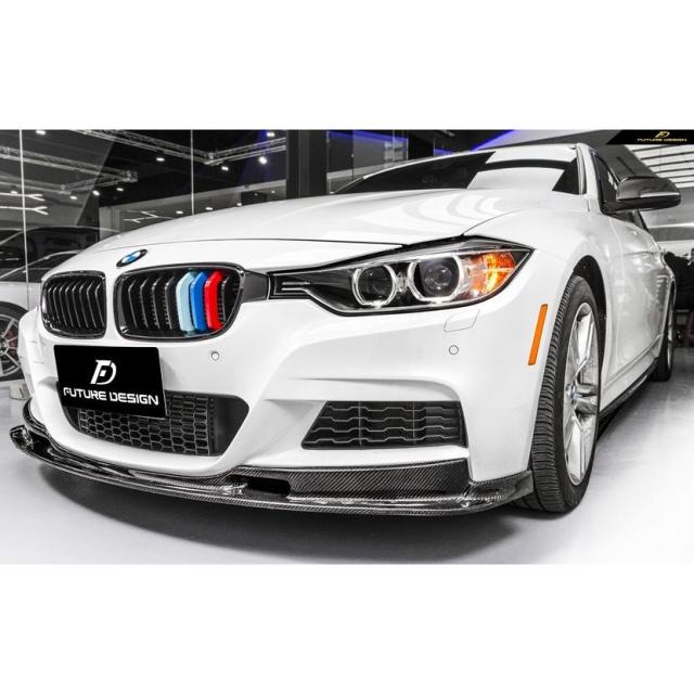 BMW 3シリーズ F30 F31 Mスポーツ フロントバンパー用カーボン リップスポイラー スポイラー 本物Carbon カーボン パフォーマンス DD スタイル_1