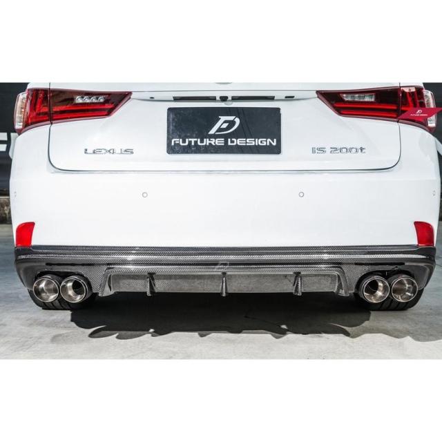 LEXUS IS250 IS350 IS300h IS200t F-SPORTバンパー専用 リアディフューザー 本物Carbon カーボン_2