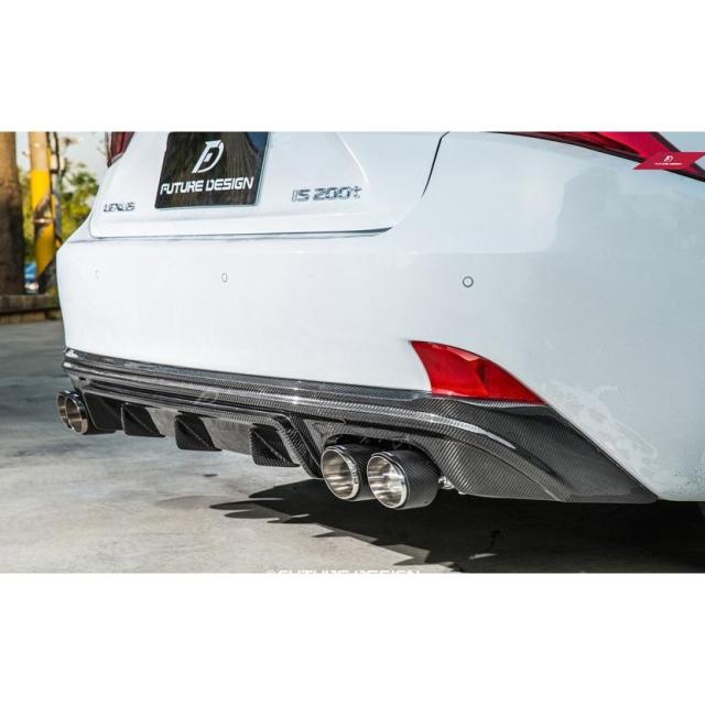 LEXUS IS250 IS350 IS300h IS200t F-SPORTバンパー専用 リアディフューザー 本物Carbon カーボン_3