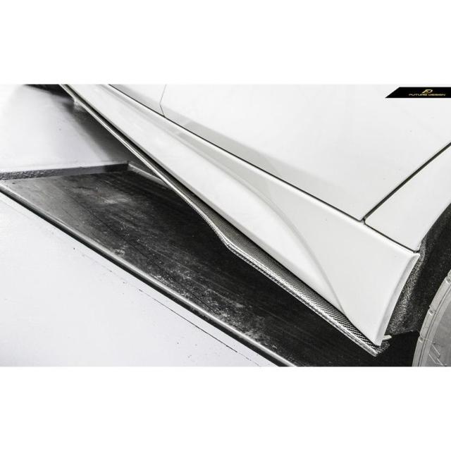 BMW 3シリーズ F30 セダン F31 ツーリング Mスポーツ M3 用カーボン サイドスポイラー ステージ 本物DryCarbon ドライカーボン パフォーマンス FD2 スタイル
