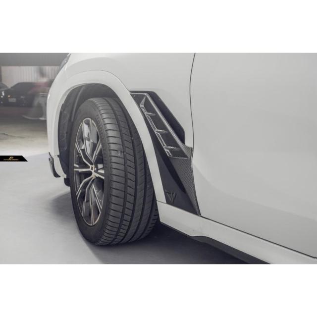BMW Xシリーズ X6 G06 フロント フェンダー エアインテーク 本物DryCarbon ドライカーボン パフォーマンス カスタム エアロ_1