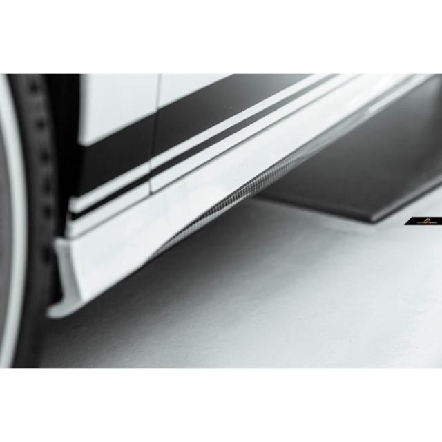BENZ メルセデス・ベンツ CLA-Class W118 AMG サイドステップ用スカート 本物DryCarbon ドライカーボン エアロ 180 200d 35 45_4