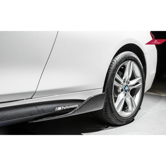 BMW 4シリーズ F32 F33 Mスポーツ サイドバンパー用カーボン サイドスカート サイドステージ スポイラー 本物DryCarbon ドライカーボン M-TECH FDGT