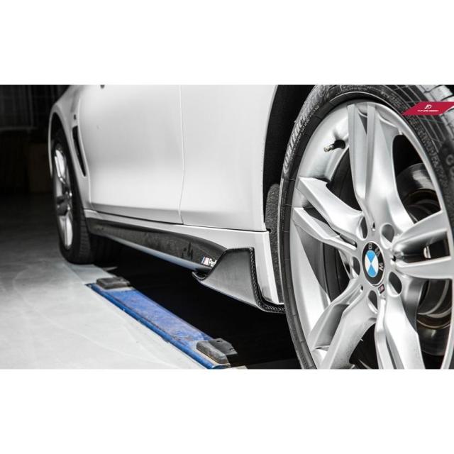 BMW 4シリーズ F32 F33 Mスポーツ サイドバンパー用カーボン サイドスカート サイドステージ スポイラー 本物DryCarbon ドライカーボン M-TECH FDGT_2