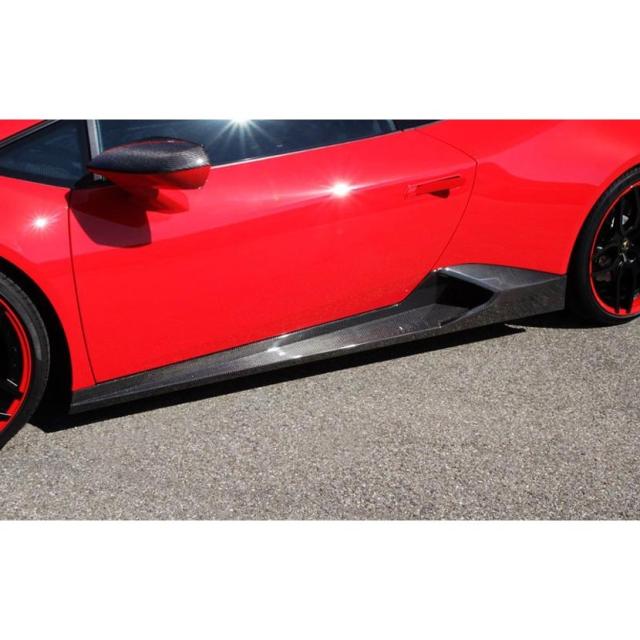 Lamborghini ランボルギーニ Huracan ウラカン LP580-2 カーボン サイドスカート 本物DryCarbon NS