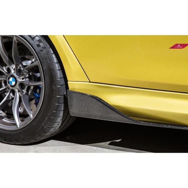 BMW F80 M3 セダン専用 サイドスカートカーボ ステープ スポイラー DryCarbon 本物ドライカーボン FD