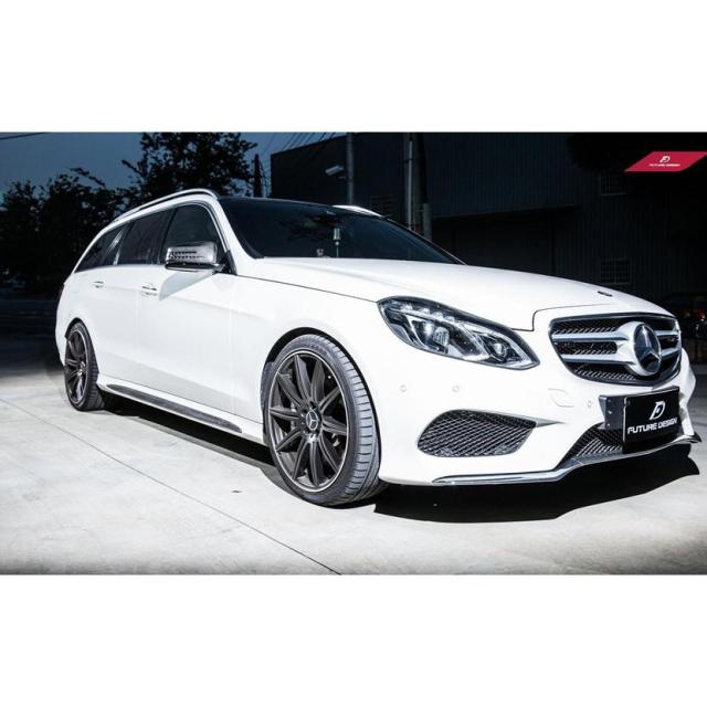 BENZ メルセデスベンツ Eクラス W212 S212 後期 AMGバンパー用サイド スポイラー ステップ スカート 本物Carbon カーボン エアロ FD スタイル