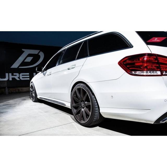 BENZ メルセデスベンツ Eクラス W212 S212 後期 AMGバンパー用サイド スポイラー ステップ スカート 本物Carbon カーボン エアロ FD スタイル_4