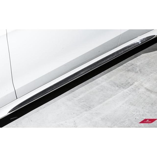 BENZ メルセデスベンツ Eクラス W212 S212 後期 AMGバンパー用サイド スポイラー ステップ スカート 本物Carbon カーボン エアロ FD スタイル_5