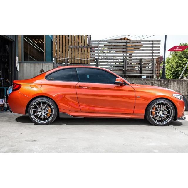 BMW 2シリーズ F22 Mスポーツ M2バンパー用サイド スポイラー スカート ステージ 本物DryCarbon カーボン パフォーマンス FD スタイル クーペの通販は