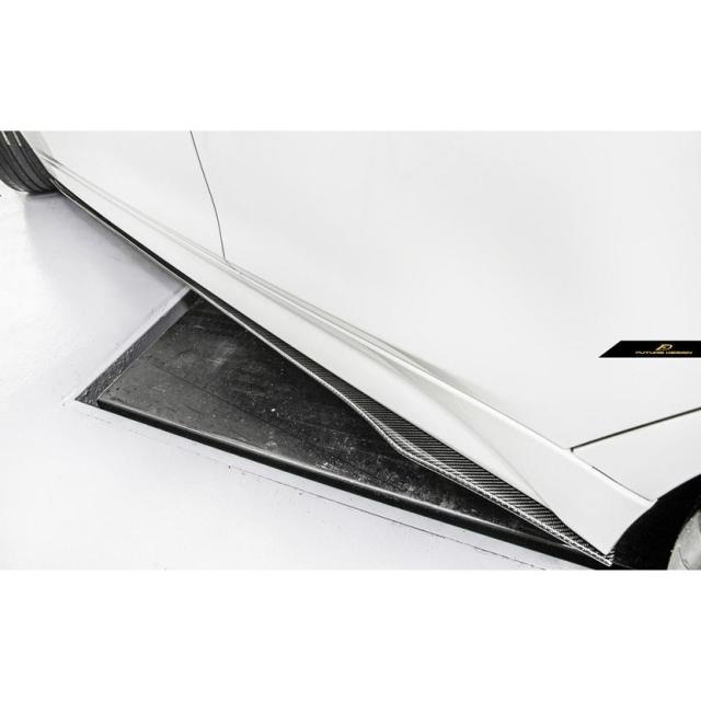 BMW 3シリーズ F30 セダン F31 ツーリング Mスポーツ M3 用カーボン サイドスポイラー ステージ 本物DryCarbon ドライカーボン パフォーマンス FD2 スタイル_2