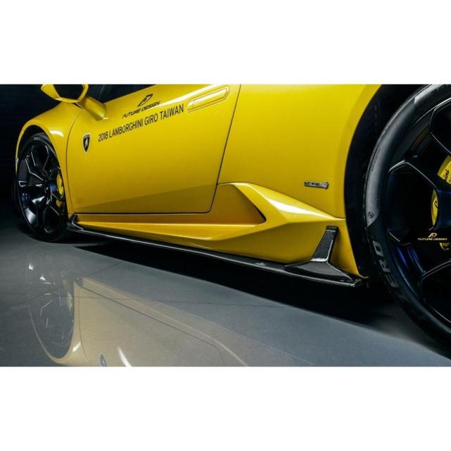 Lamborghini ランボルギーニ Huracan ウラカン LP580-2 カーボン サイドスカート 本物DryCarbon FDの通販は 298,350円
