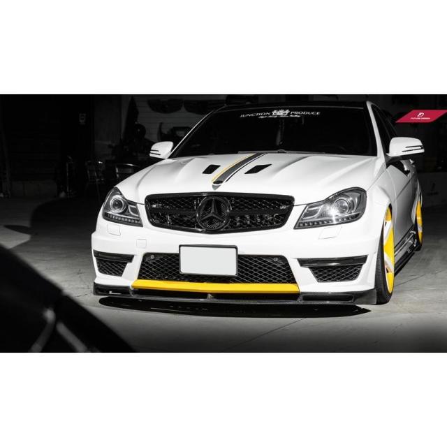 BENZ メルセデス・ベンツ Cクラス W204 後期車 C63 フロントバンパー用リップスポイラー 本物DryCarbon ドライカーボン デザイン_6