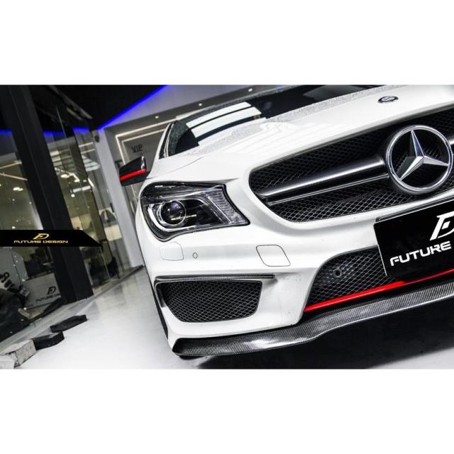 BENZ ベンツ CLAクラスW117 CLA45フロントバンパー用カーボン リップスポイラー 本物DryCarbon ドライカーボン CLA45 AMG_5